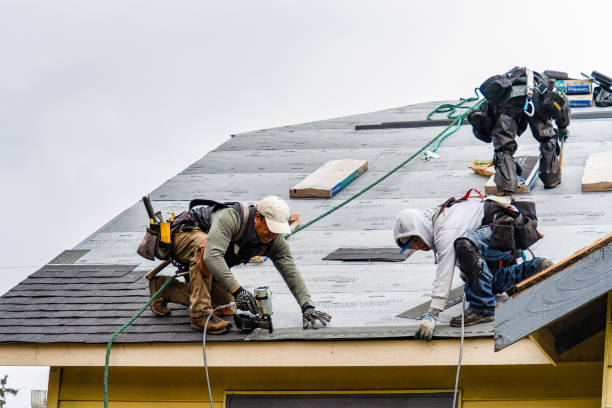 Professional Roofing technician working in Ashland, CA